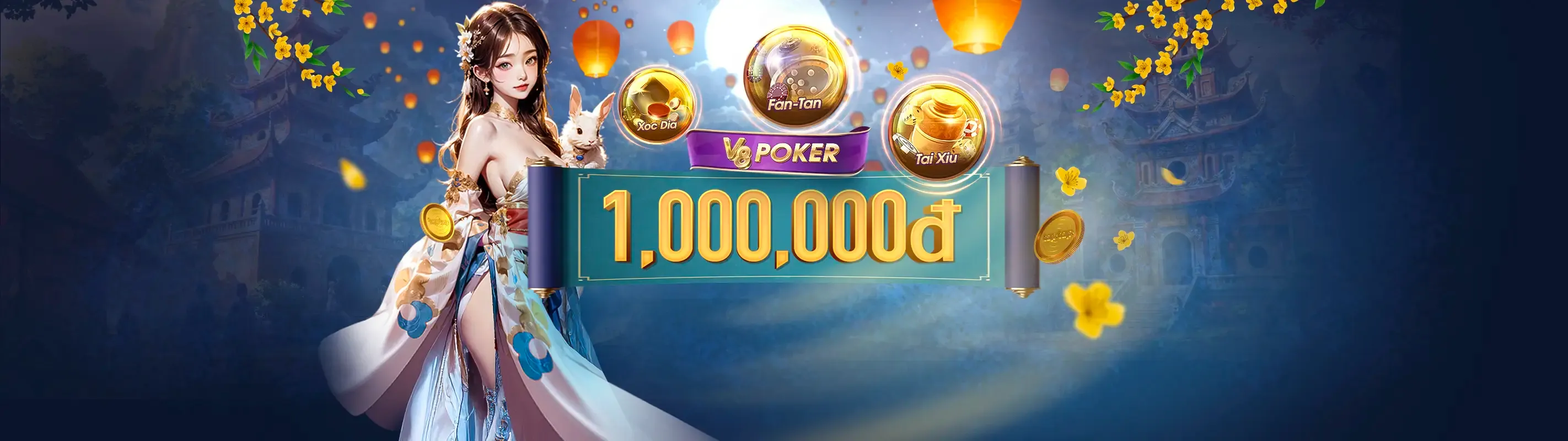 Giao diện Nổ Hũ OKVIP Nhà Cái với tiền vàng và biểu tượng jackpot